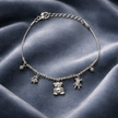 Bracciale Charms Orsetto e Sfere Luminose in Acciaio Inox 316L
