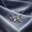 Collana Estiva con Charms Marini e Cristalli in Acciaio Inox 316L