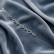 Bracciale con Cuori Alternati in Strass e Acciaio Inox 316L