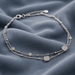 Bracciale Doppio Filo con Dettaglio Quadrato in Acciaio 316L