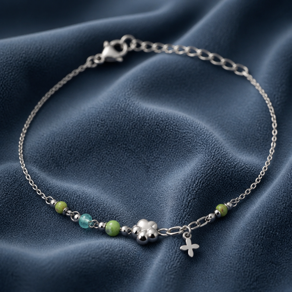Bracciale con Charms Simbolici in Acciaio 316L