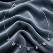 Collana con Cuori Pendenti in Zircone e Acciaio Inox 316L