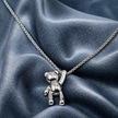 Collana con Pendente a Orsetto in Acciaio Inox 316L