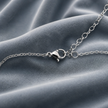 Collana con Pendente a Ali d'Angelo in Acciaio Inox 316L e Zirconi