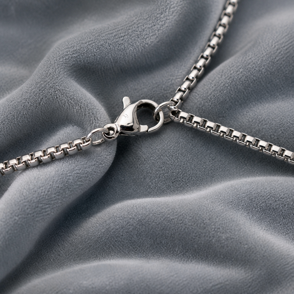 Collana Uomo con Pendente Croce Bicolore in Acciaio Inox 316L