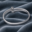 Bracciale Rigido in Acciaio Inox 316L con Zirconi e Strass
