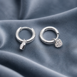 Orecchini a Cerchio con Pendente a Cuore in Acciaio Inox 316L