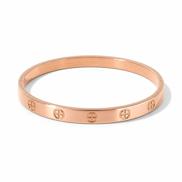 Bracciale Rigido "Eternity" in Acciaio Inossidabile