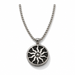 Collana in Acciaio Inossidabile con Pendente Sole a Raggiera
