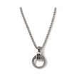 Collana Uomo in Acciaio Inossidabile con Pendente Mano che Stringe un Anello