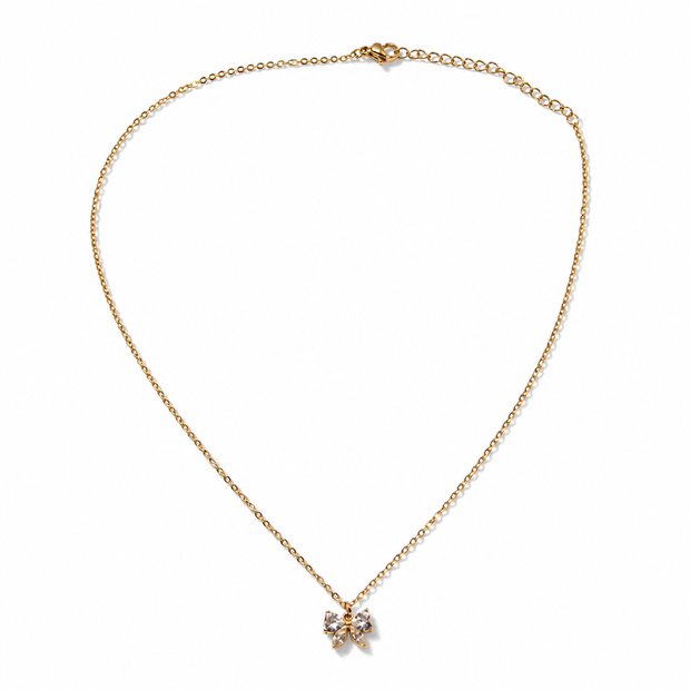 Collana "Farfalla di Cristallo" con Strass a Goccia