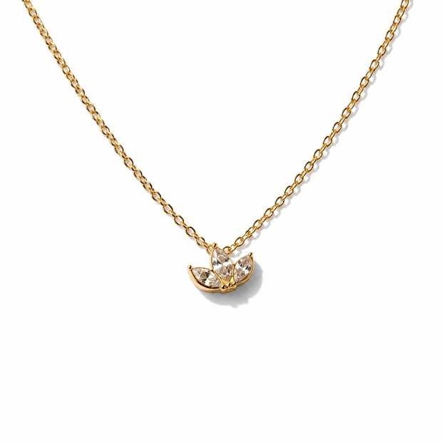 Collana "Fiore di Loto" con Strass a Goccia