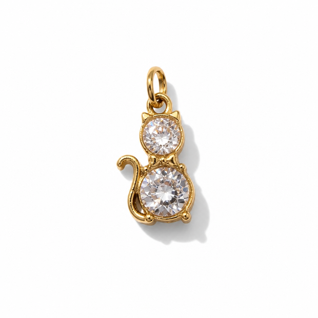 Collana "Gatto Luminoso" con Strass
