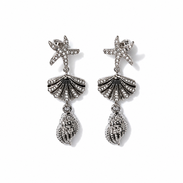 Set Parure "Cristalli di Mare" - Bracciale e Orecchini con Charms Marini
