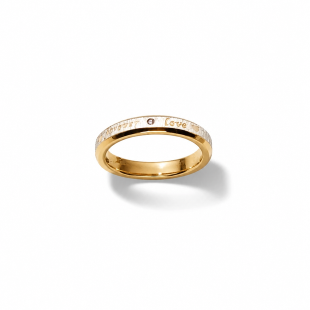 Anello Fedina "Forever Love" Bicolore in Acciaio Inossidabile