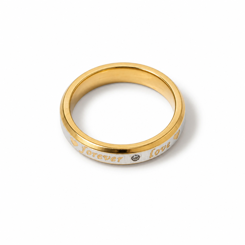 Anello Fedina "Forever Love" Bicolore in Acciaio Inossidabile